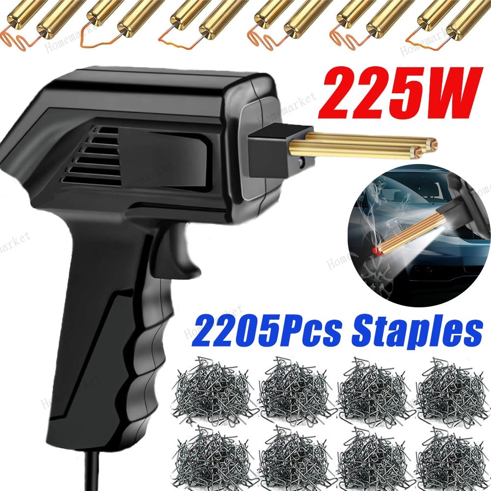 Hot Stapler Car Bumper Fender Fairing Welder Gun Plastic Repair Kit+2205 Staples-image