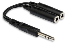 Hosa YPP-118 1/4" TRS to Dual 1/4" TRSF Y Cable