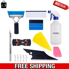 Auto Window Film Installation Kit: 9 Durable Tools with Spray Bottle Included
