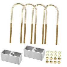 Universal Leaf Spring Lowering Block Kit, 2-1/2" Wide, 5" Long, Zinc 2.5 Inch