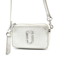 Borsa a tracolla MARC JACOBS snapshot in pelle argento mini borsa compatta