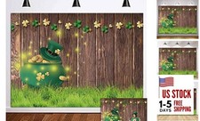 Happy St Patrick's Day Background Lucky Irish Shamrock Board Photography