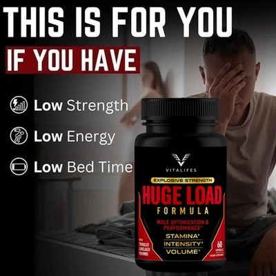 Huge Load Formula Optimizes Strength, Boost Performance and Stamina 60 Capsules