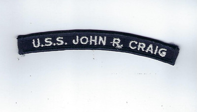 USS John R Craig, DD-875,  US Navy ''Rocker''