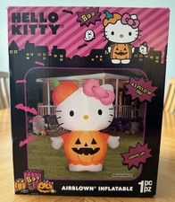 New 2025 Sanrio Hello Kitty Halloween 4.5 Ft Lights Up Airblown Inflatable New