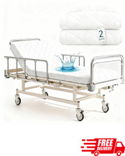 2 Pack Waterproof Fitted Bed Sheets 80x36 Elastic Hospital Home