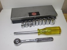 Wright 14 Socket Set 6pt Sae 316-12 Usa Ratchet 2400 Extension 2441 Vintage Wright 14 Socket Set 6pt Sae 316-12 Usa Ratchet 2400 Extension 2441 Vintage