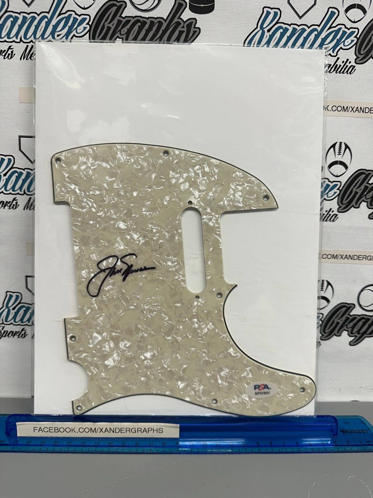 BRITISH OPEN THE GOLDEN BEAR PRESIDENT'S RYDER CUP SLAM Autographed Signed JACK NICKLAUS PGA GOLF MASTERS GUITAR PICK GUARD-PSA DNA COA 