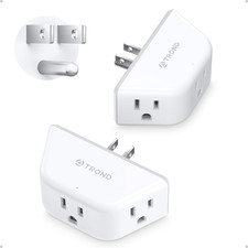 Multi Plug Outlet Extender 2 Pack, Outlet Splitter for Bathroom  No Blocking wi