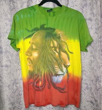Zion Rootswear Bob Marley Shirt Mens 1X Rasta Lion Tie Dye Reggae Graphic Tee
