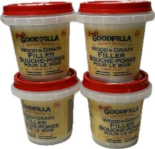 4 Tubs Gork’s GOODFILLA Heavy Body 8 OZ Tub Water Based Wood/Grain Filler White