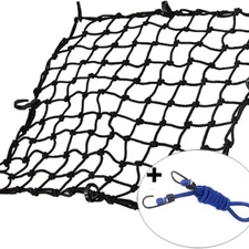 20" x 20" Cargo Net, Bungee net with 8 Hooks, Small Cargo net Stretches to