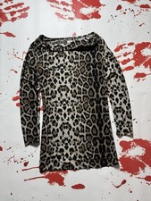 D&G-Dolce & Gabbana  Cheetah Leopard Print Knit Sheath Dress Size l EXCELLENT