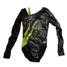 GK Elite Competition Leotard Black and Green Size Child Medium