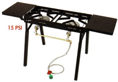 Bayou Classic DB375 Doppelbrenner Kocher Patio Herd Grill Für 2 62 Qt Topf