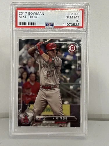 New Listing2017 Bowman Mike Trout #100 PSA 10 Gem Mint