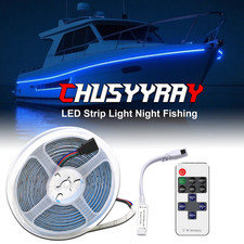 5M Blue Yacht Marine Boat Deck Bow Pontoon LED Light Strip Waterproof 8000K
