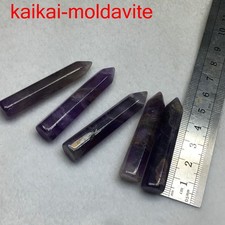 5Pcs/lot natural amethyst stone high quality healing point crystal pillar FJ02