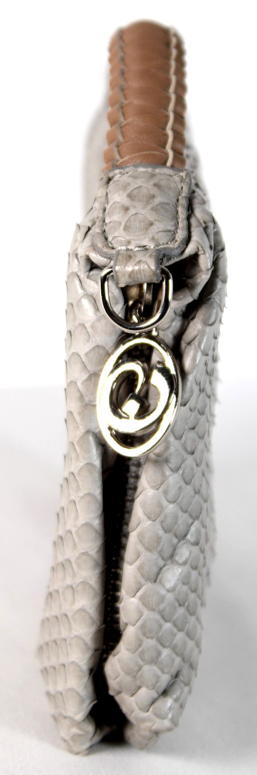 NADA SAWAYA Gray Python Skin & Braided Leather Ha… - image 5