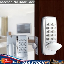 Digital Mechanical Door Lock Code Push Button Keyless Combination Knob Lock Set