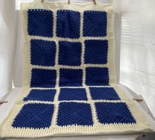 One Handmade Crocheted BABY Blanket In Granny Square Pattern NEW 1008