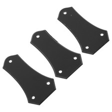3pcs Black Truss Rod Cover 3 Hole Plastic Guitar Headstock Access Plate