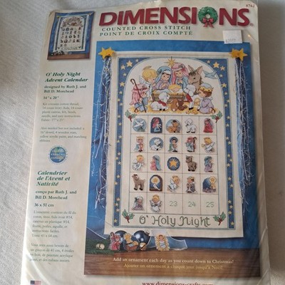 Dimensions O Holy Night Advent Calendar Counted Cross Stitch Kit New