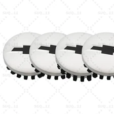 4X Matte Chrome Center Caps Wheel 83mm 3.25 With Black Bowtie For Silverado 1500