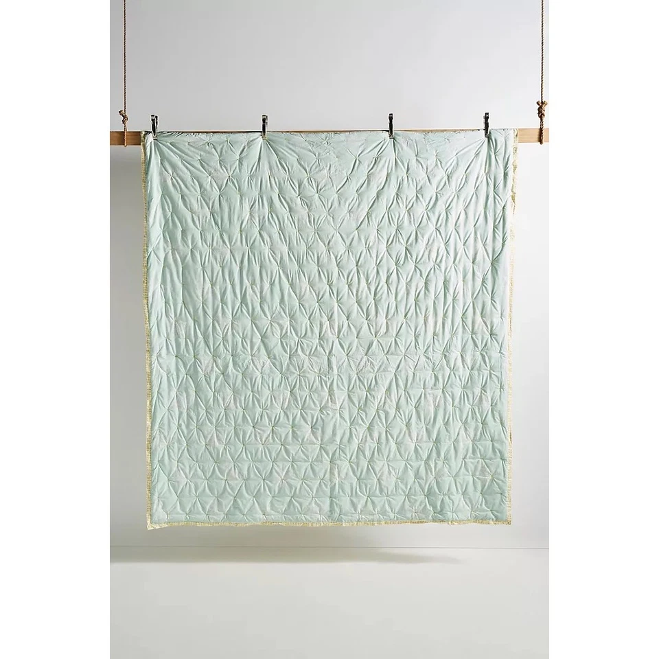 CONJUNTO DE COLCHA E FARSA Anthropologie Rosalind Queen Raro - NOVO - Imagem 3 de 4