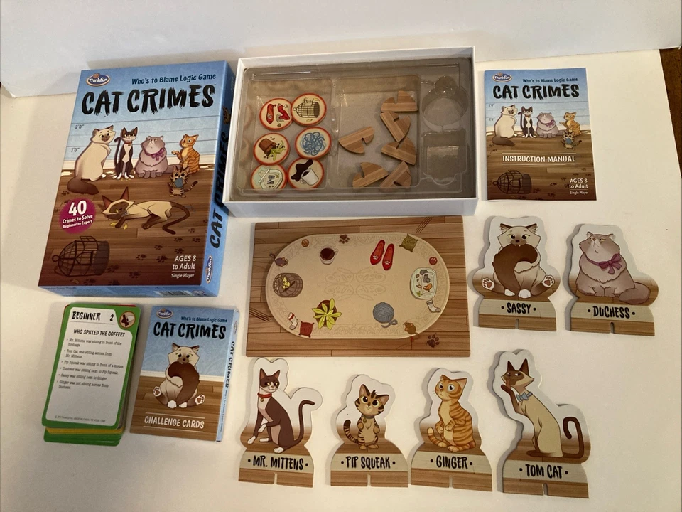 Juego de lógica ThinkFun Cat Crimes edades 8-adulto Foto 3 de 4