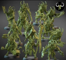 Horned God Gorebreaker Demons X10 28mm Fantasy Monster Infantry Tabletop Minis