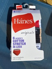 Hanes Underwear Womens 5 Small Hi Legs Cotton Stretch Originals 6 Pairs