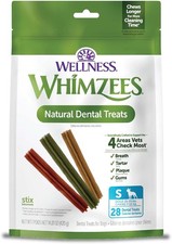 Whimzees Wellness Stix Dog Dental Treats, 28 Count Pack of 1 , Vegetable