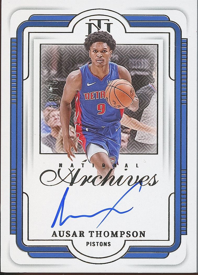 Ausar Thompson 2024-25 National Treasures Auto Autograph Detroit