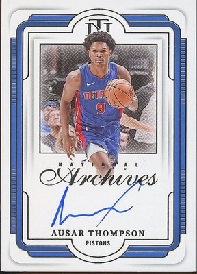 Ausar Thompson 2024-25 National Treasures Auto Autograph Detroit 