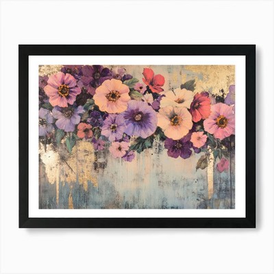 Flowers On The Wall 3 Art Print Fra Framed Wall Art Poster Canvas Print Picture