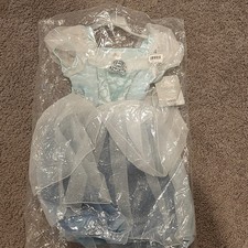 Disney Cinderella Glitter Dress Costume Girls Size 4 Blue/White Polyester