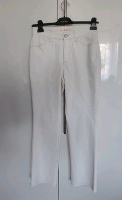 Mac Damen Jeans Straight Melanie Jeanshose Hose Cremeweiß Gr. 38/30