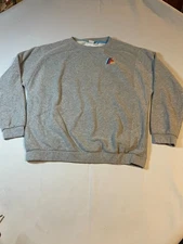 Aldi Gear Sweatshirt Unisex Size XL Gray Crew Neck Pullover Athleisure Casual