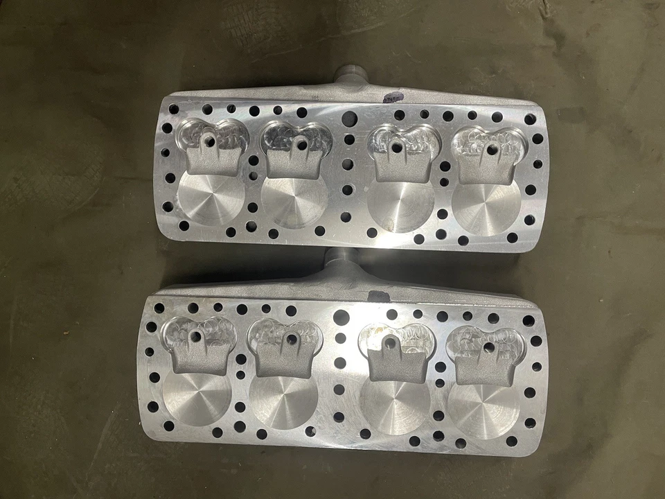 Cabezales Ford Edelbrock Flathead 24 tacos 59a 1938-1948 Hot Rod SCTA Mercury 239 221 Foto 2 de 2