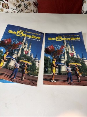 Vintage 1978 Complete Guide To Walt Disney World Visit Tips Lot of 2 29 Pages