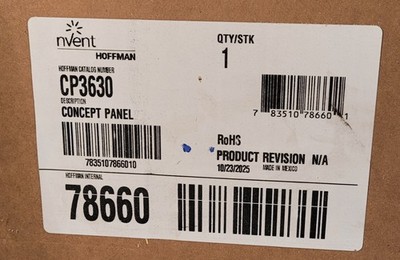 New HOFFMAN CP3630 Interior Concept Panel, White 78660 NVent