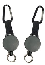 2 Heavy Duty Retractable Key Chain Badge Reel Holder W/Carabiner Clip Swi...