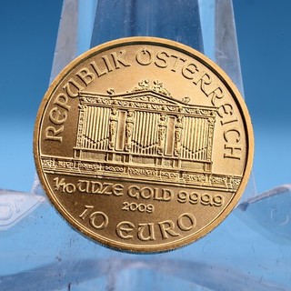 Filarmónica de Viena 10 euros 2009 1/10 oz oro 999 9 (3.) Austria Vz/St