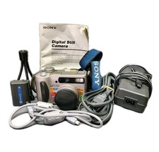 Sony Cyber-Shot DSC-S75 3.3MP Digital Still Camera w/ Accessories - Tested Works