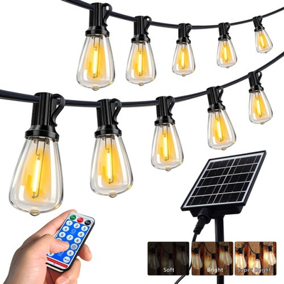 #ad 60FT 100FT Solar String Lights Outdoor Waterproof Patio with Remote Control ST38 $31.99