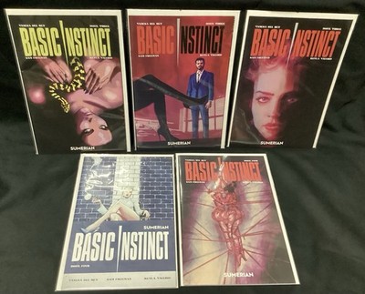 BASIC INSTINCT #3 & 4 FIRST PRINT AND VARIANT COMIC LOT! SUMERIAN! MOVIE! HTF!