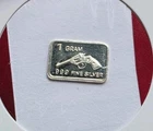 Revolver Hand Gun - 1 Gram .999 Fine Pure SILVER Bullion Mini Bar Coin Ingot