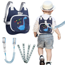 Toddler Harness Backpack Leash with Wrist Link  Cute Dinosaur Anti-Lost Walking