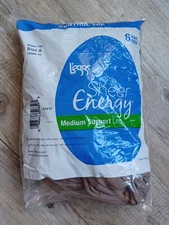 Leggs L'eggs Sheer Energy Control Top Pantyhose Size A Taupe 6 Pairs Med Support